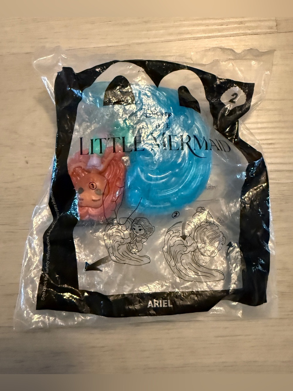 New In Bag The Little Mermaid Ariel 2023 McDonald's Happy Meal Toy #2 Figure
